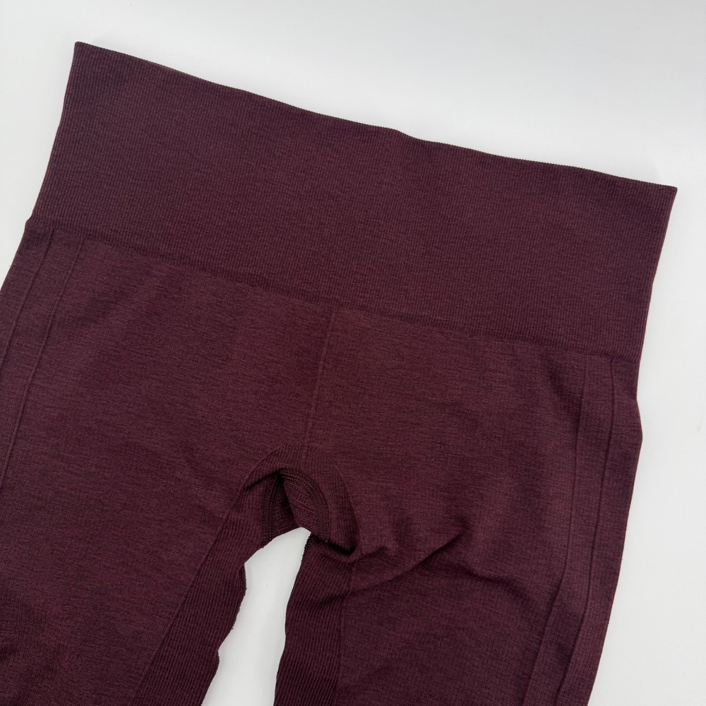Lululemon Align High Rise Ruched Crop Leggings Burgundy Athleisure Medium‎ 8